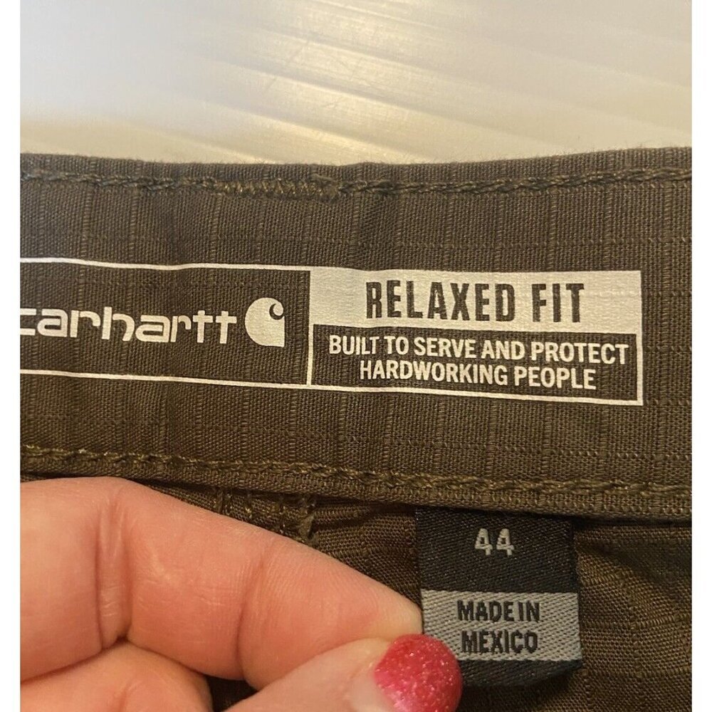 Carhartt Work Shorts Men's 44 Force Relaxed Fit Ripstop Cargo Olive Green NWT - Picture 7 of 8